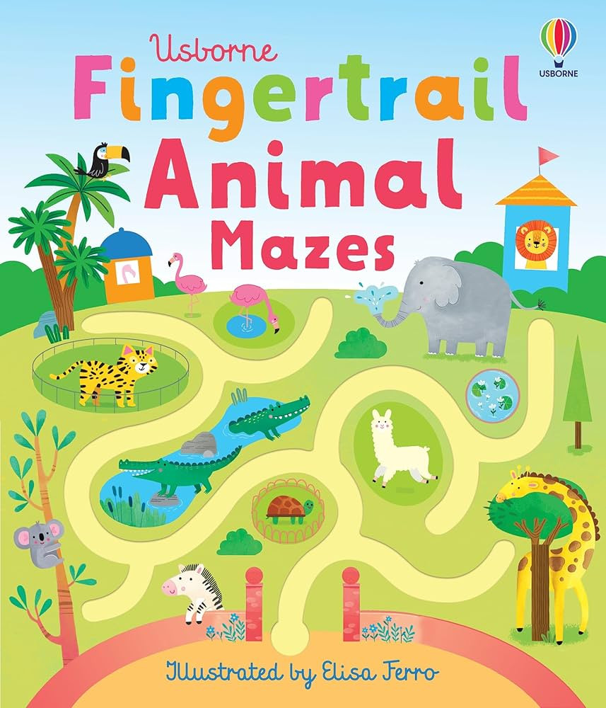 Fingertrail Animal Mazes: An Illustrated Puzzle Book to Develop Fine-Motor and Cognitive Skills for Children (Ages 1-4) | Amazon (US)