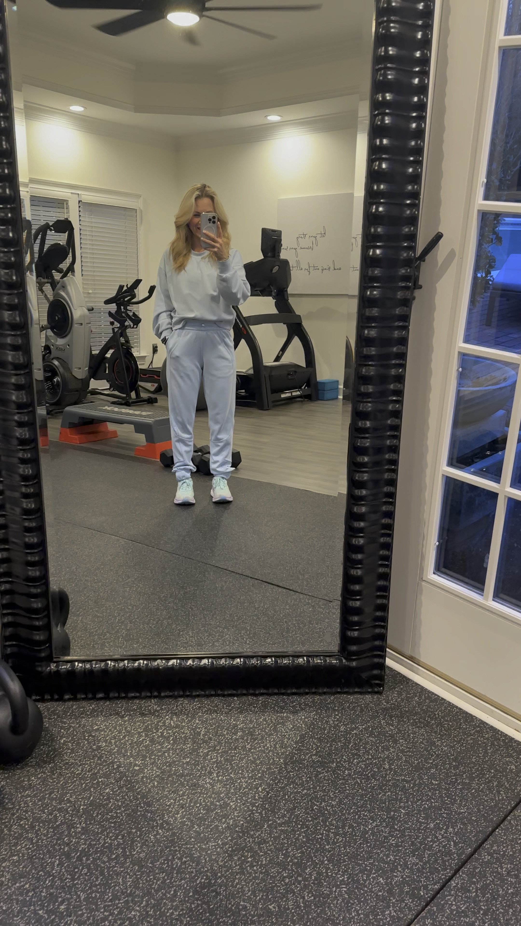 Soft stream jogger set is a staple in my closet! It was my Bible study 📖 comfy outfit last night and sometimes I sleep in it! Material is buttery soft! 🩵 

Right now this exact color is not in stock but all the colors are awesome in this fabric! 

#LTKbeauty #LTKfitness #LTKVideo