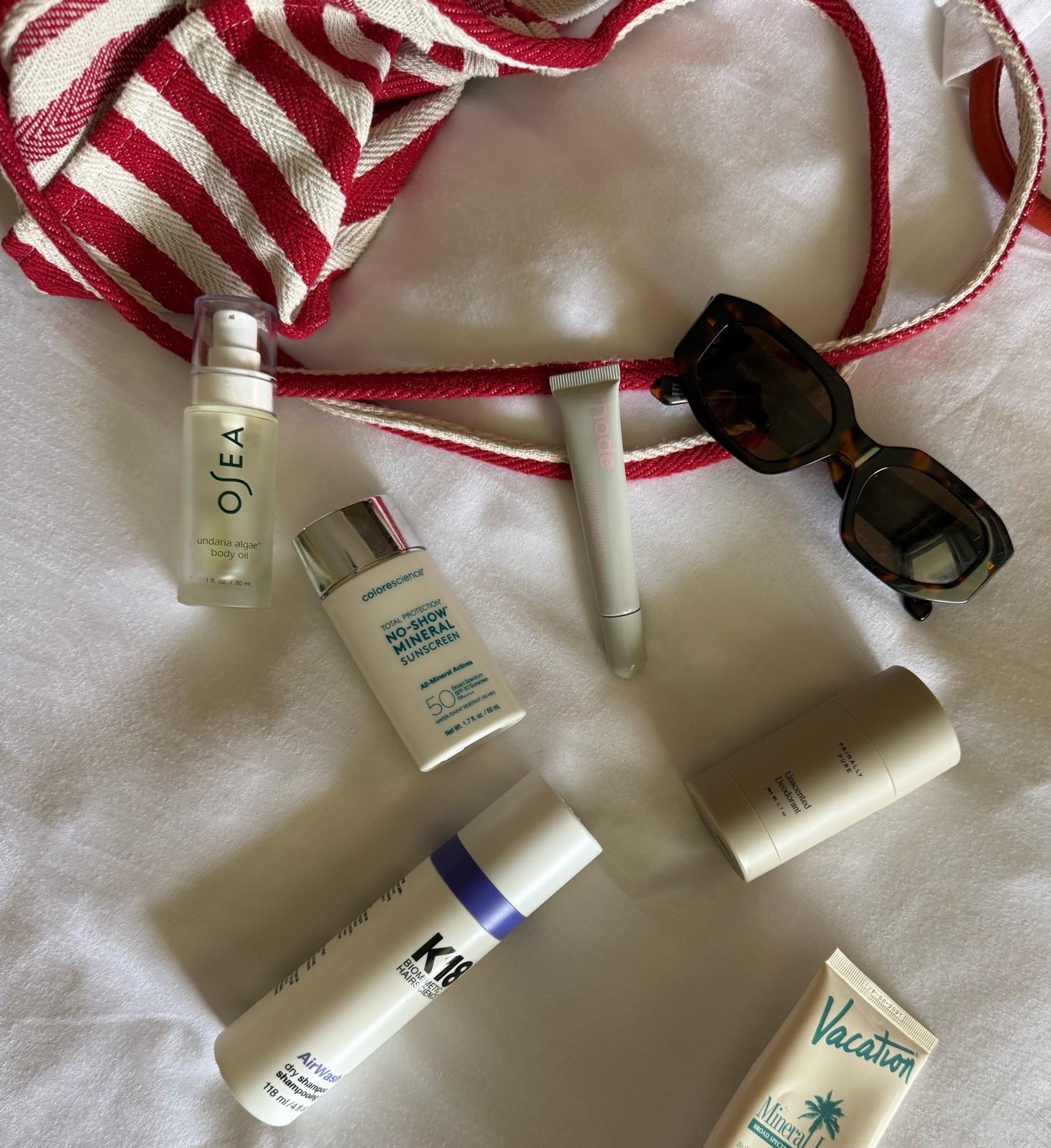 My clean beauty + summer skin essentials ☀️ Everything I’m reaching for to stay protected, moisturized and fresh: Colorescience No-Show Mineral Sunscreen SPF 50, Primally Pure natural deodorant, K18 AirWash dry shampoo, OSEA Undaria Algae Body Oil, Rhode peptide lip treatment and Vacation mineral sunscreen.

These are the everyday beauty products that live in my beach bag—from lightweight mineral sunscreen with no white cast and aluminum-free deodorant to a non-aerosol dry shampoo, hydrating lip treatment and body oil for dry skin. Linking all my warm-weather skincare, clean beauty favorites and vacation essentials!

#LTKBeauty #LTKTravel #LTKFindsUnder100 #CleanBeauty #SummerSkincare #MineralSunscreen #NaturalDeodorant #DryShampoo #BeachBagEssentials #VacationEssentials