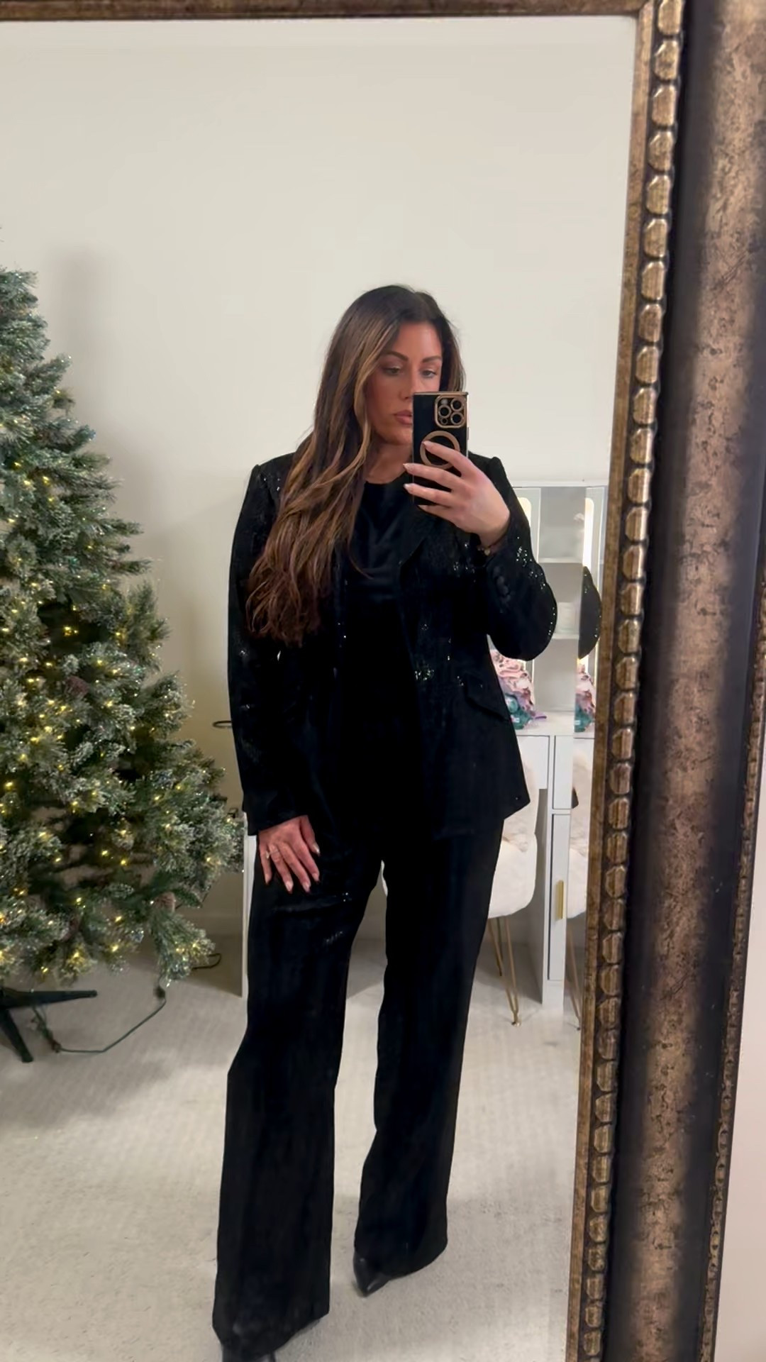 An all black velvet sequin suiting 👌🏽👌🏽

When I tell you this looks designer, it really does! The price is unmatched for the suiting. It’s 40% off for Black Friday 🖤 

*My exact version is from last year, but this year they have almost the same exact thing!! I’m linking this year’s version. 

#LTKMidsize #LTKCyberWeek #LTKHoliday