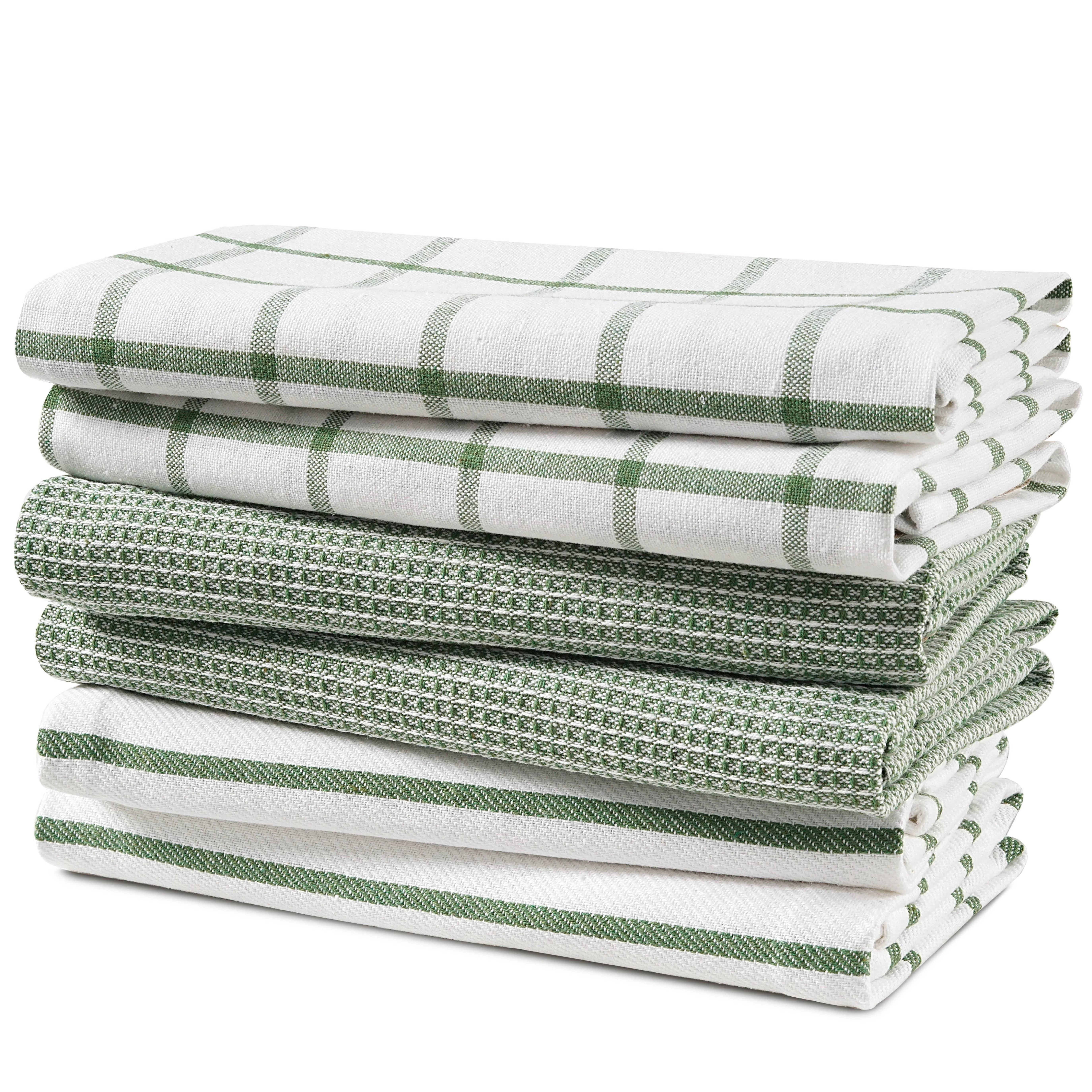 Kitchen Towels Set - Pack of 6 Cotton Dish Towels for Drying Dishes, 18”x 28”, Kitchen Hand T... | Walmart (US)