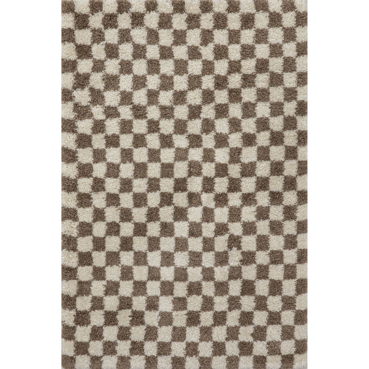 nuLOOM Adelaide Mid-Century Checkered Shag Area Rug 5x7, Beige | Target