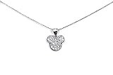 Sterling Silver Sparkly Mickey Mouse Necklace, Fun Necklace, Mickey Mouse Pendant, Disney World Jewe | Amazon (US)