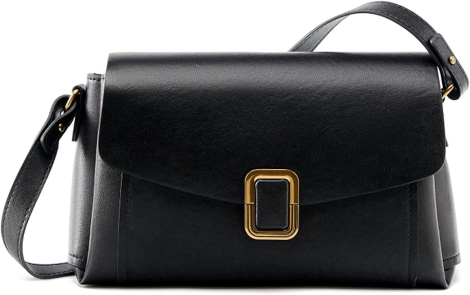 Genuine Leather Crossbody Bag for Women, Removable Satchel Adjustable Shoulder Bag | Amazon (US)