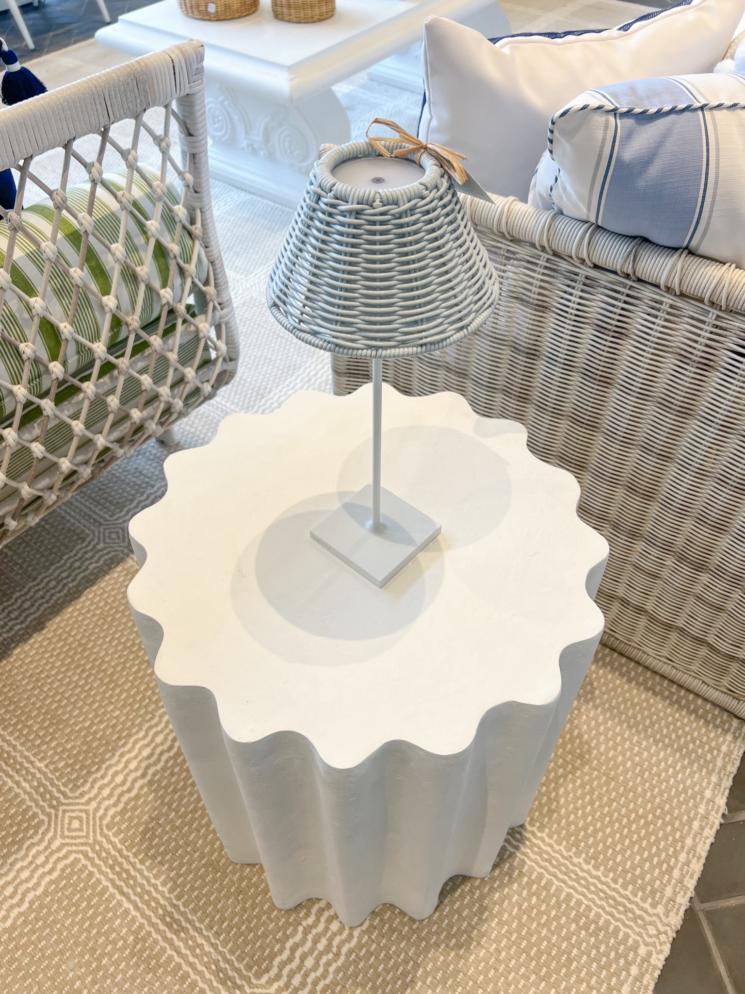 This stone outdoor side table (which can definitely be used indoors as well) is a splurge, but how gorgeous are the fluted edges?! Currently 20% off, as are all of the other side tables & outdoor rugs that I've linked here!
-
outdoor furniture, coastal furniture, coastal style, white side tables, white outdoor tables, serena & lily outdoor furniture, poolside tables, side table for loungers, deck tables, patio tables, stone side tables, fluted side tables, tables on sale

#LTKSaleAlert #LTKSeasonal #LTKHome