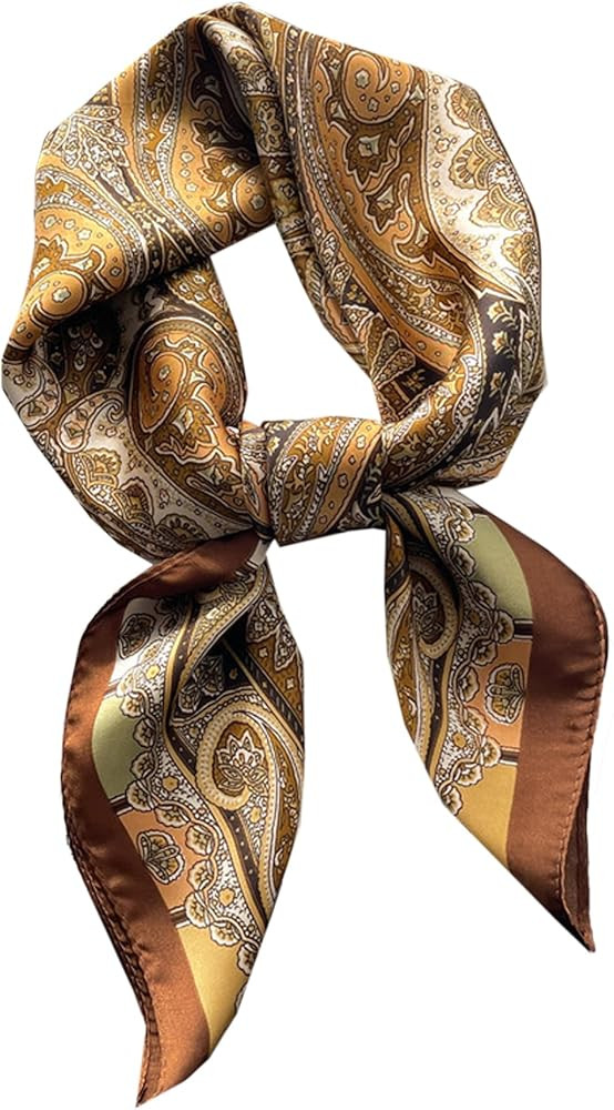 WENLOOY Square Satin Silk Feeling Hair Scarf Headscarf for Women/Men's Necktie Silk Bandanas Pock... | Amazon (UK)