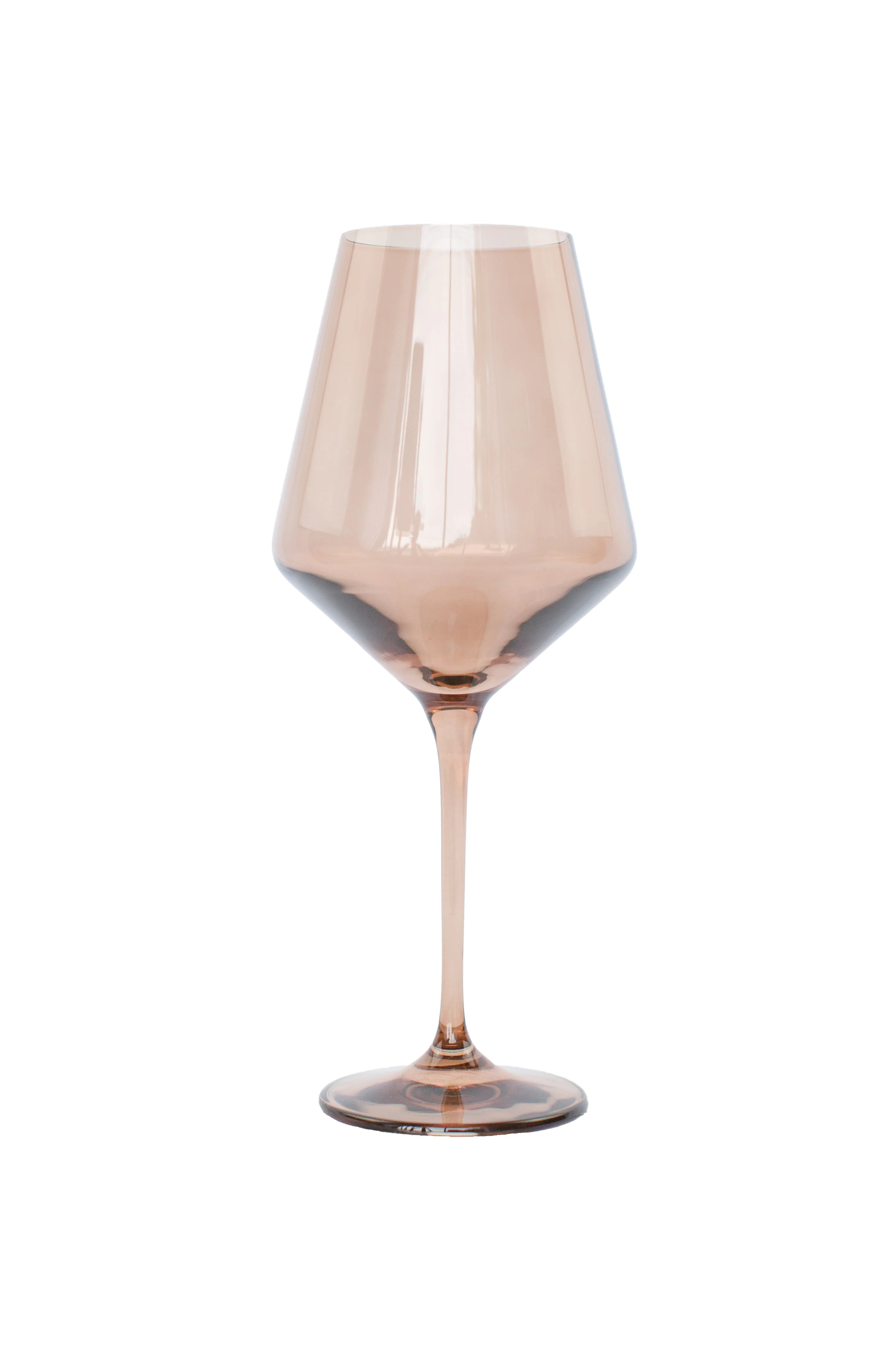 Estelle Colored Wine Stemware - Set of 2 {Amber Smoke} | Estelle Colored Glass