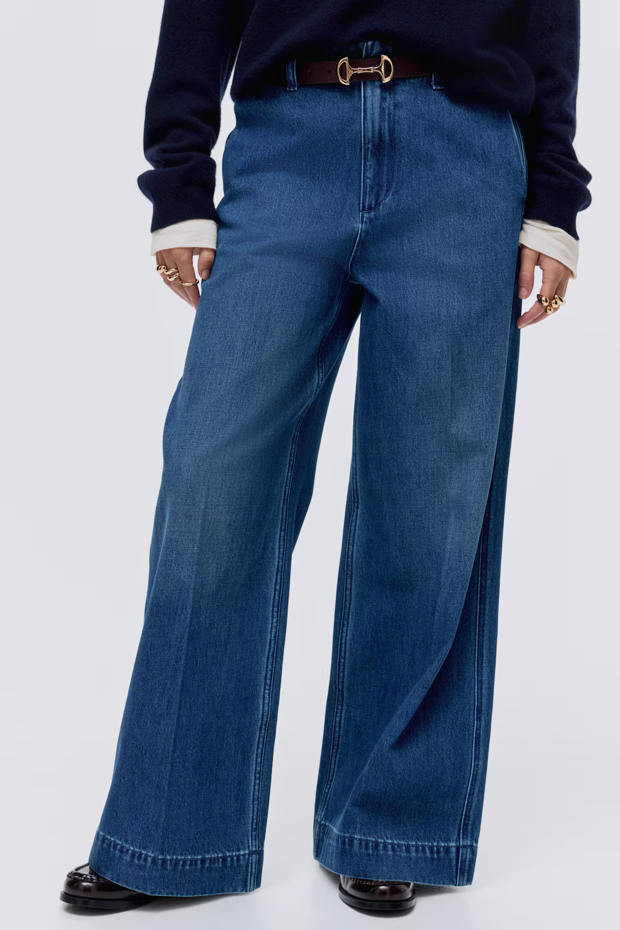 Wide High Jeans - Denim blue - Ladies | H&M US | H&M (US + CA)