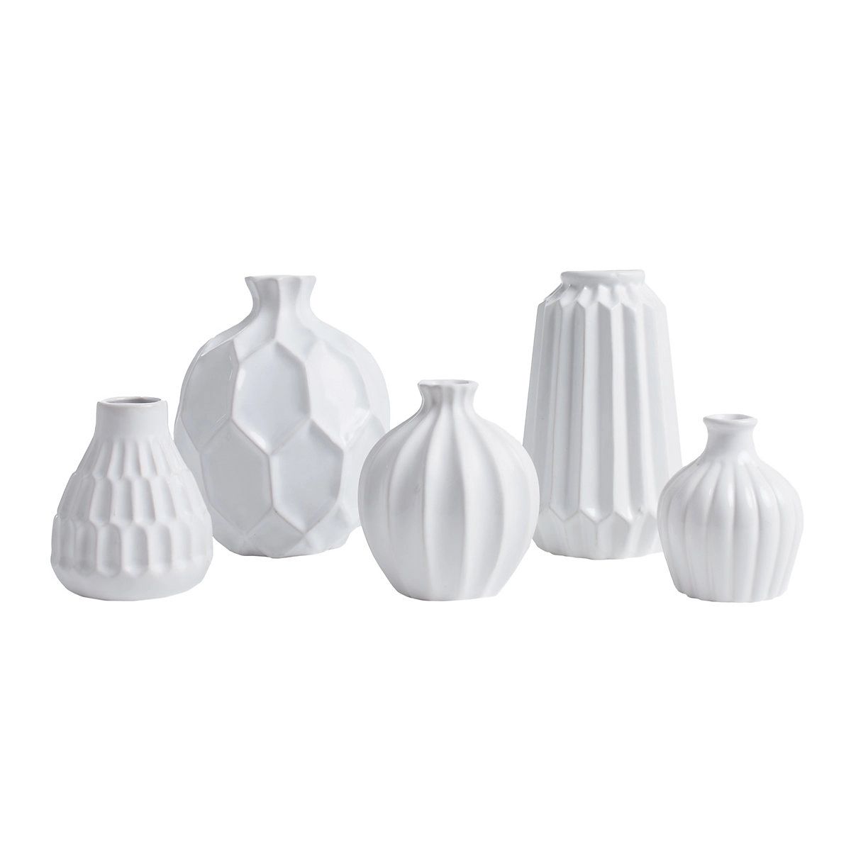 White Essentials Vases/Set Of 5 | Annie Selke