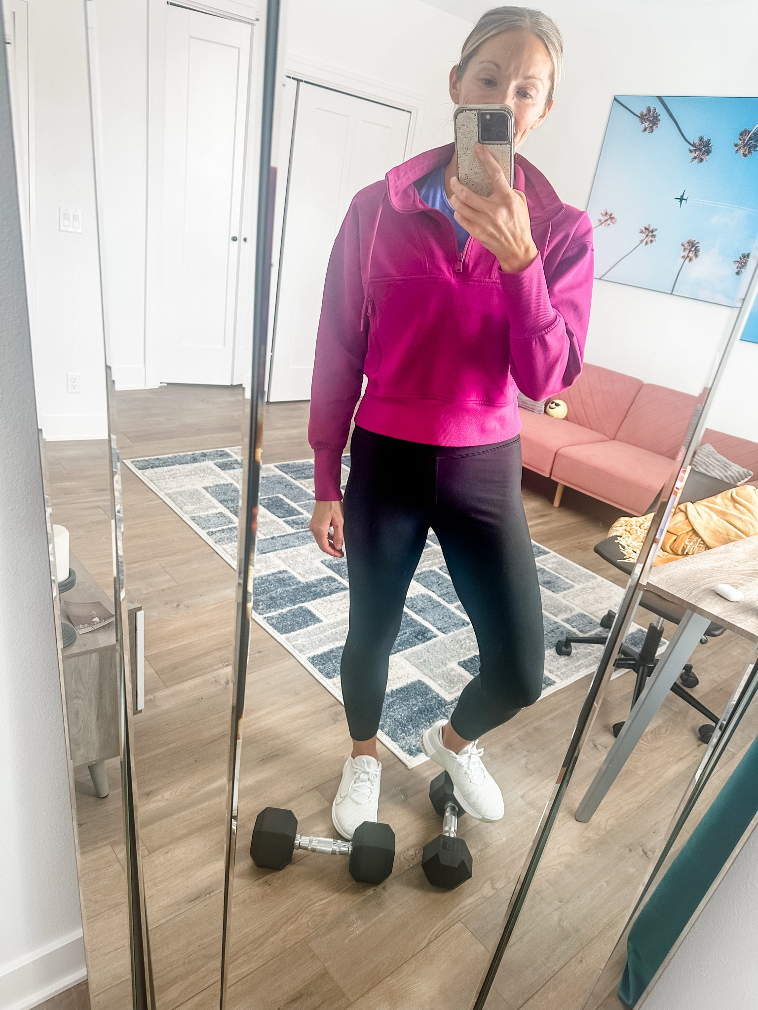 Snow day workout in my office 💪🏼 

#LTKFitness #LTKOver40 #LTKMidsize