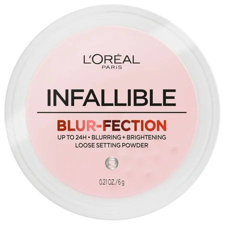 L'Oreal Paris Infallible Blur-Fection Loose Setting Powder, Brightening Finish, Deep Pink, 1 Set | Walmart (US)