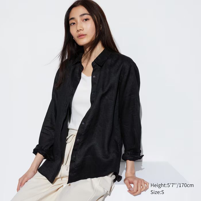 Premium Linen Long-Sleeve Shirt | UNIQLO (US)
