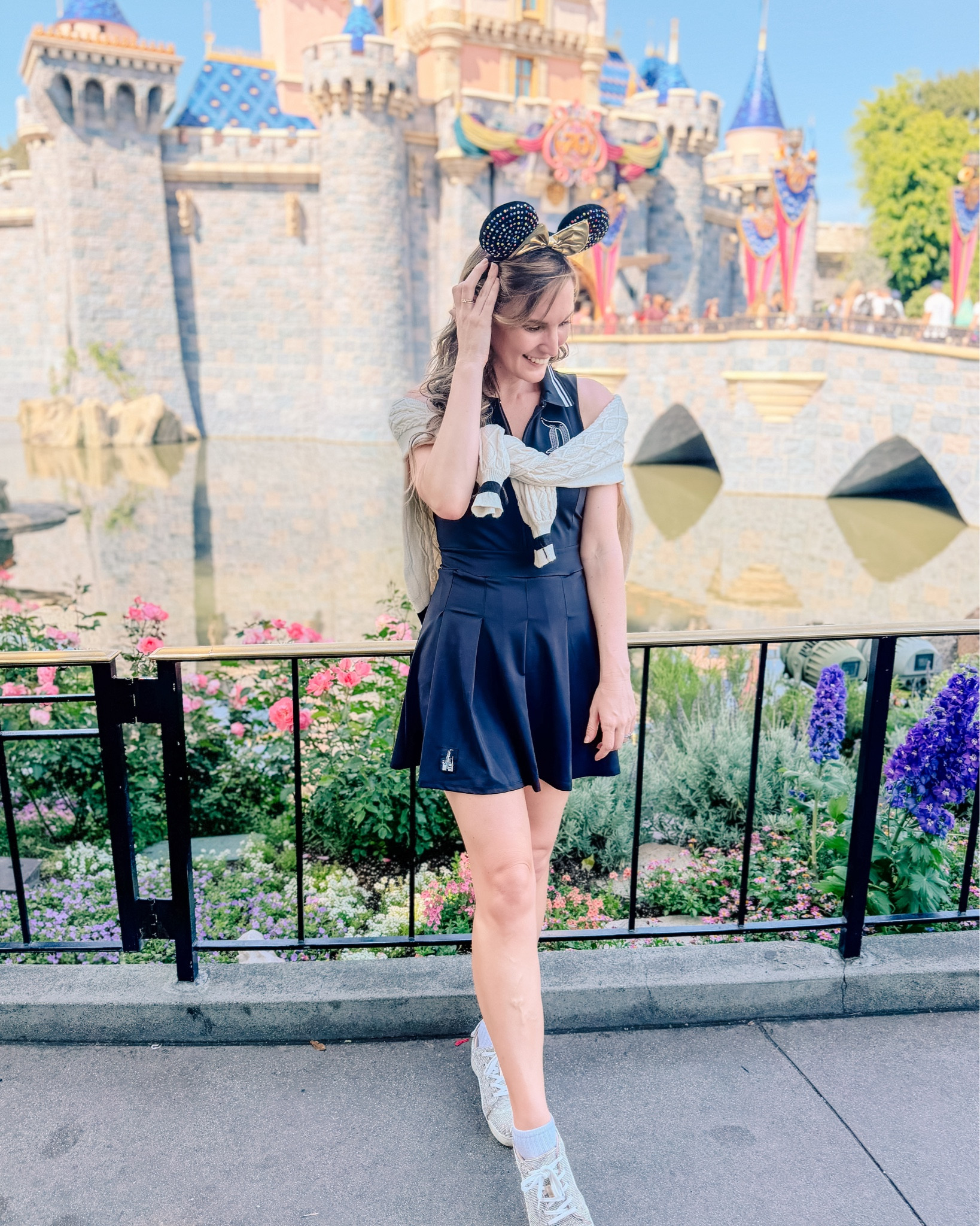 Feeling preppy 🤍 the cutest tennis dress & sweater combo for Disneyland! I got so many compliments on this look on our last Disney day, definitely grab this dress while you can!

#LTKTravel #LTKmomlife #LTKActive