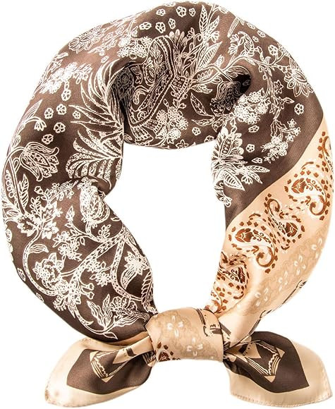 MAIRY Scarfs for Women Fashion Paisley Bandanas Satin Hijab Head Scarf Ladies Scarves Square Hair... | Amazon (UK)