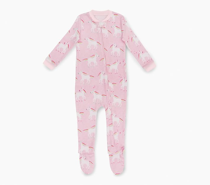 Rainbow Unicorn Organic Nursery Pajama | Pottery Barn Kids