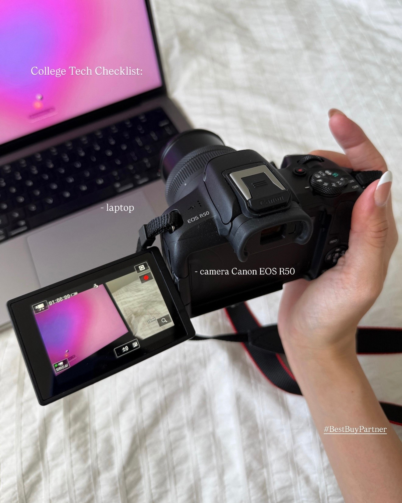 #BestBuyPartner My Canon EOS R50 that captures all of my college memories! Best Buy has all the back-to-school tech for students and parents this year. Shop now + more tech for back to school at @BestBuy