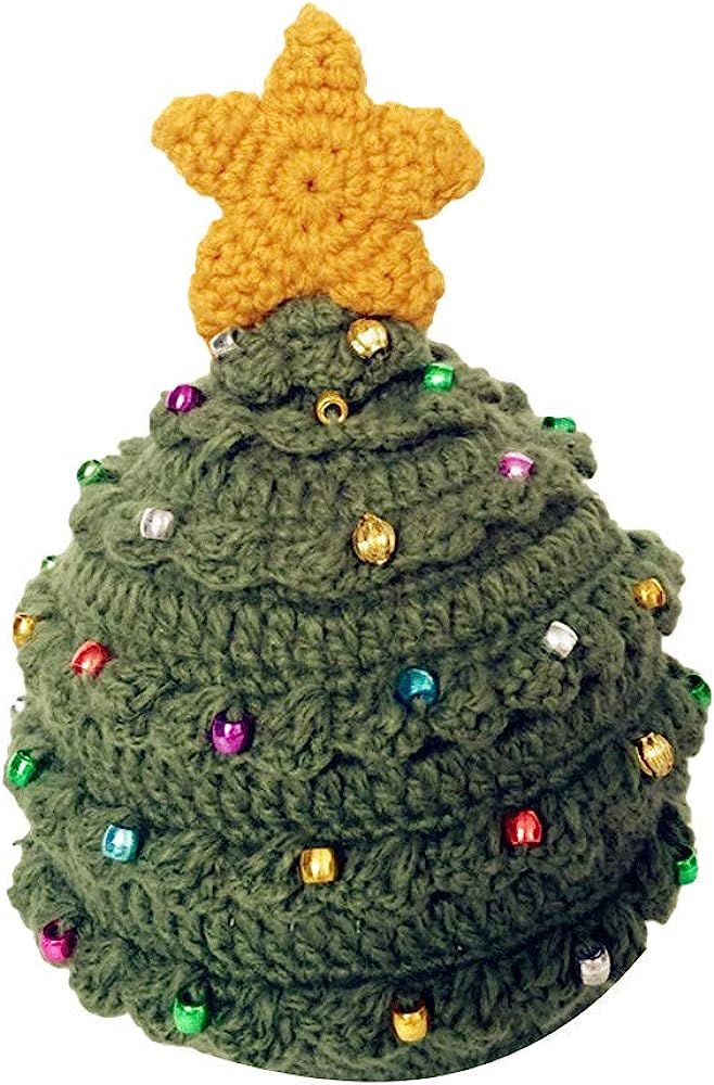 Baby Christmas Tree Knit Hat Green Red Crochet Beanie Reindeer Caps Winter Infant Crochet Stars S... | Amazon (US)