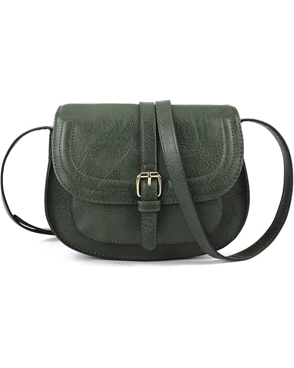 Crossbody Bags for Women,Small Saddle Purse and Boho Cross Body Handbags,Vegan Leather | Amazon (US)