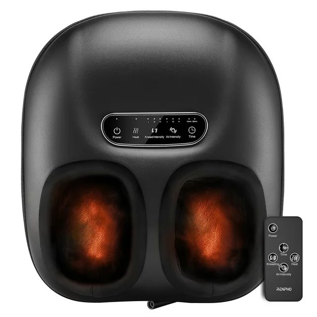 Renpho Shiatsu Foot Massager with Heat for Tired Foot Blood Circulation up to size 11, Black - Wa... | Walmart (US)