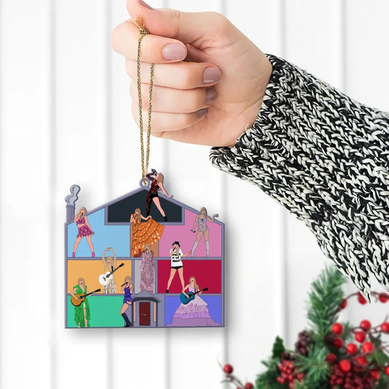 Eras Tour Love House Ornament 2D Flat Swiftie Christmas - Etsy | Etsy (US)