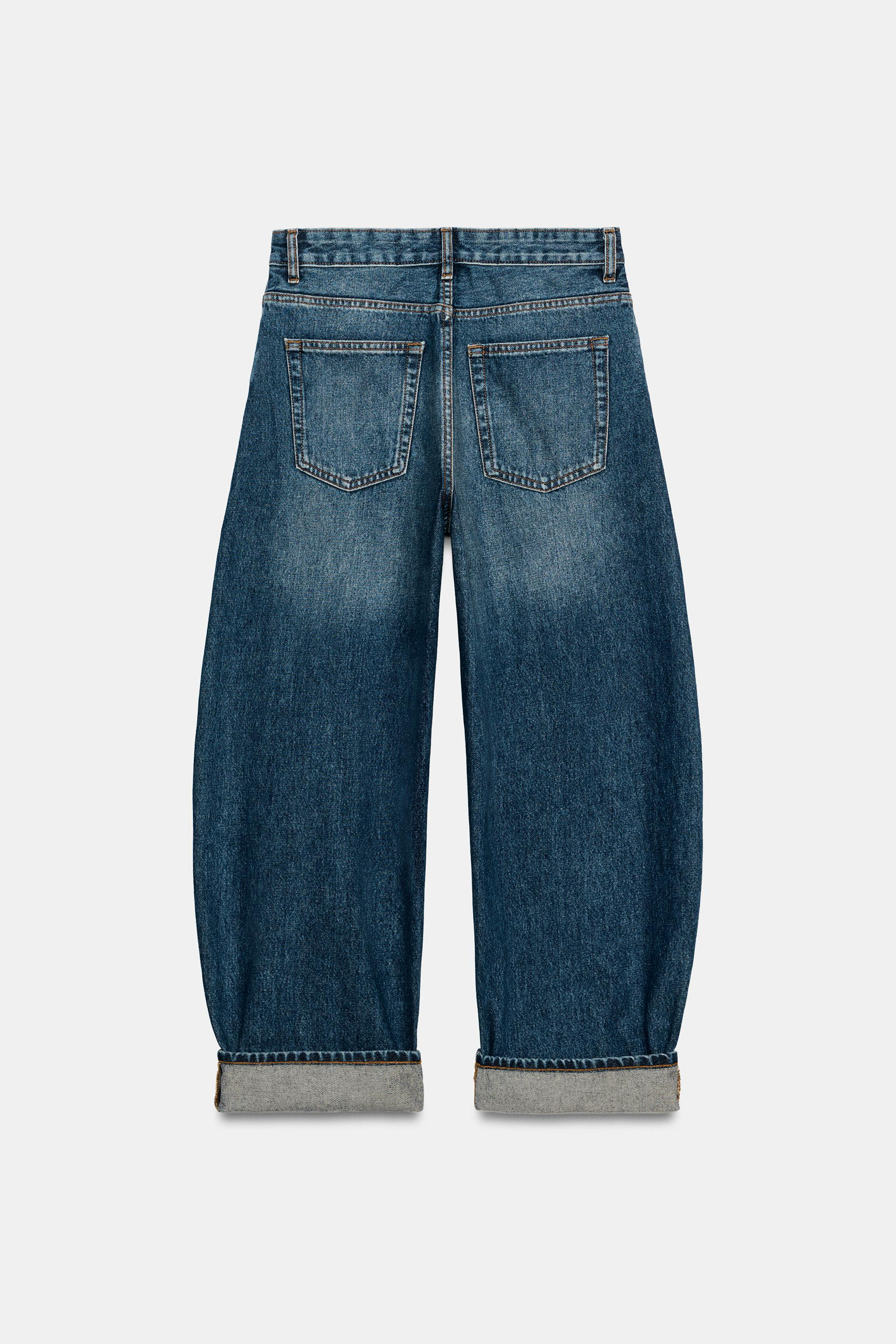 MID-RISE - BALLOON LEG - FULL LENGTH. ZARA WOMAN COLLECTION. Mid-rise jeans with belt loops. Five... | Zara US
