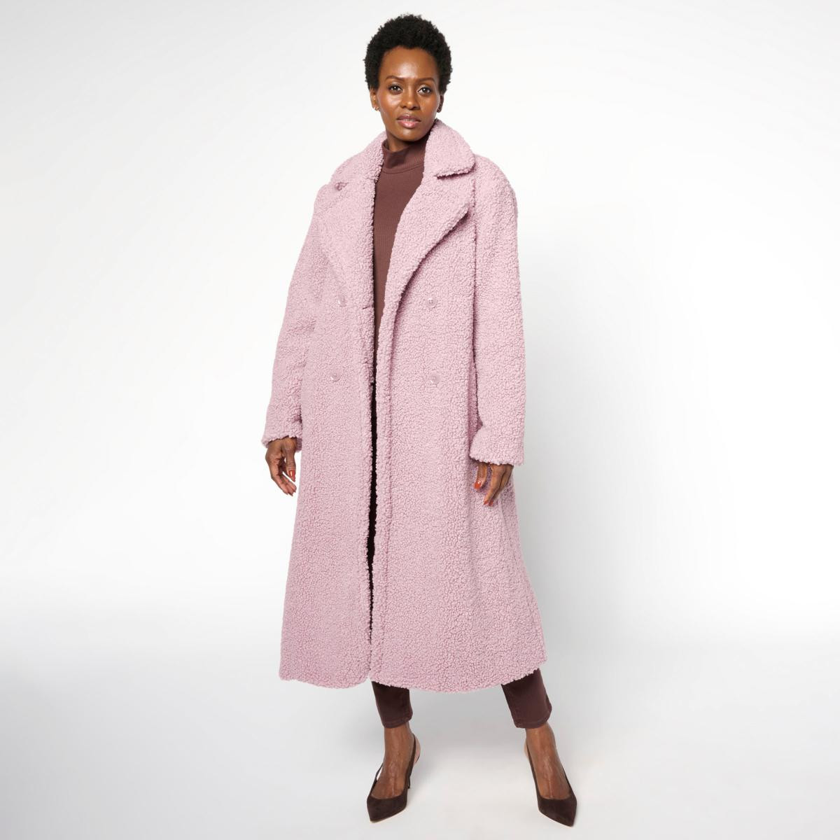 G by Giuliana Black Label Knit Teddy Luxe Coat | HSN