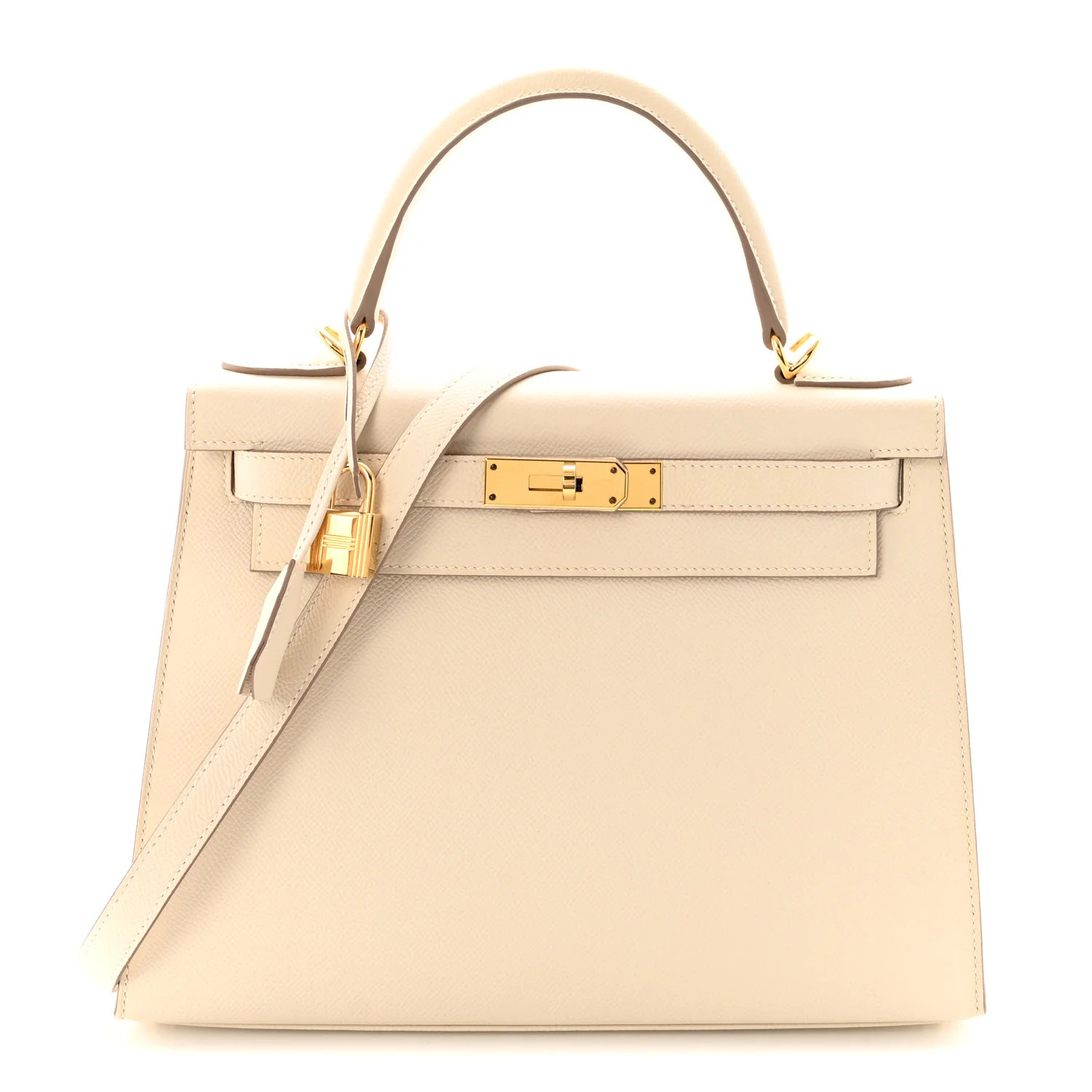 Hermes Epsom Kelly Sellier 28 Craie 1916292 | FASHIONPHILE (US)