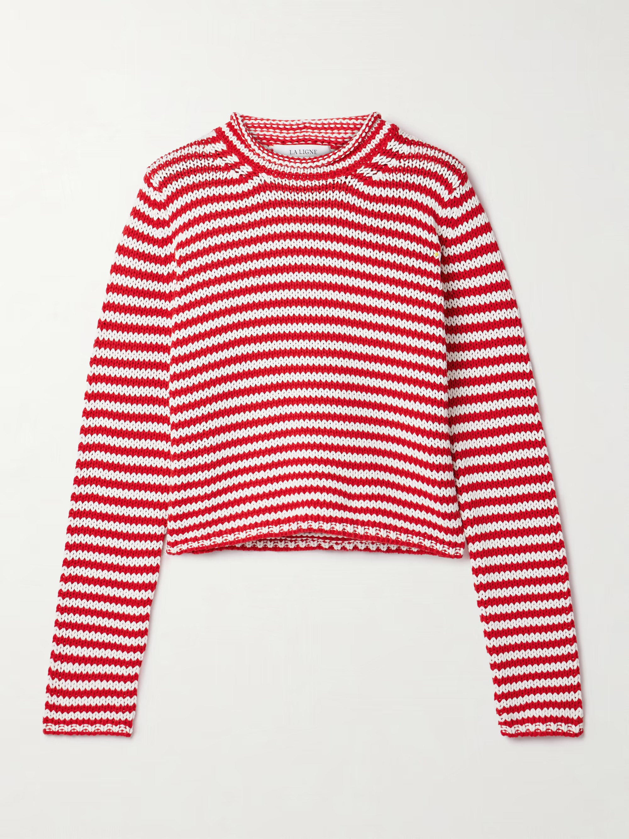 LA LIGNEMini Marina striped cotton sweater | NET-A-PORTER (US)