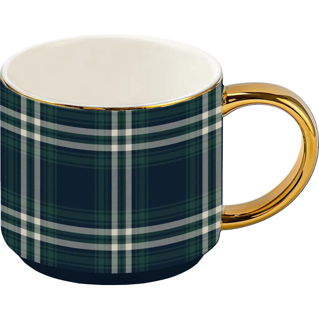 SWEET WATER DECOR Fall Plaid 14 oz Coffee Mug in Navy Plaid at Nordstrom | Nordstrom