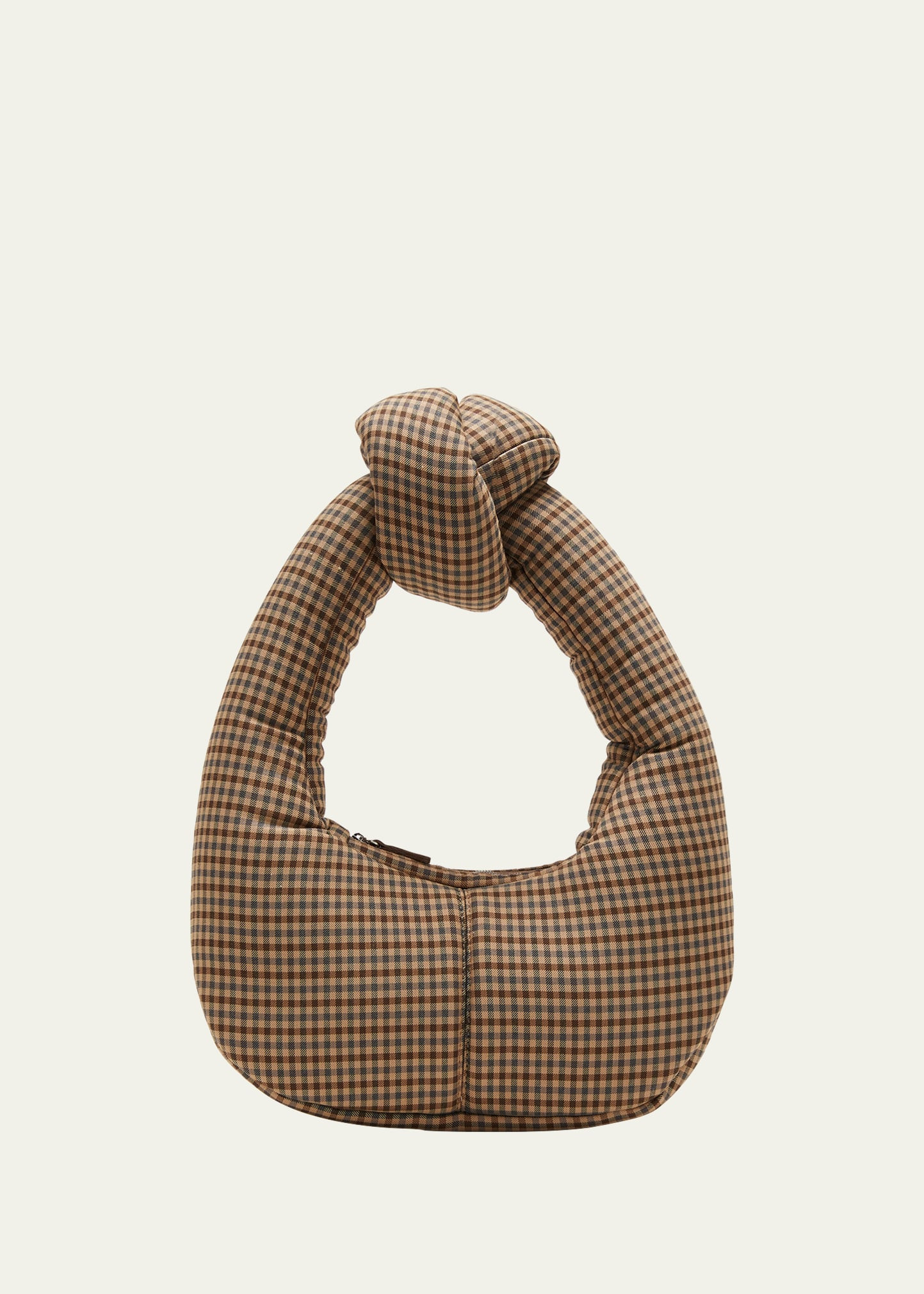 A.W.A.K.E. MODE Mia Gingham Knot Top-Handle Bag | Bergdorf Goodman