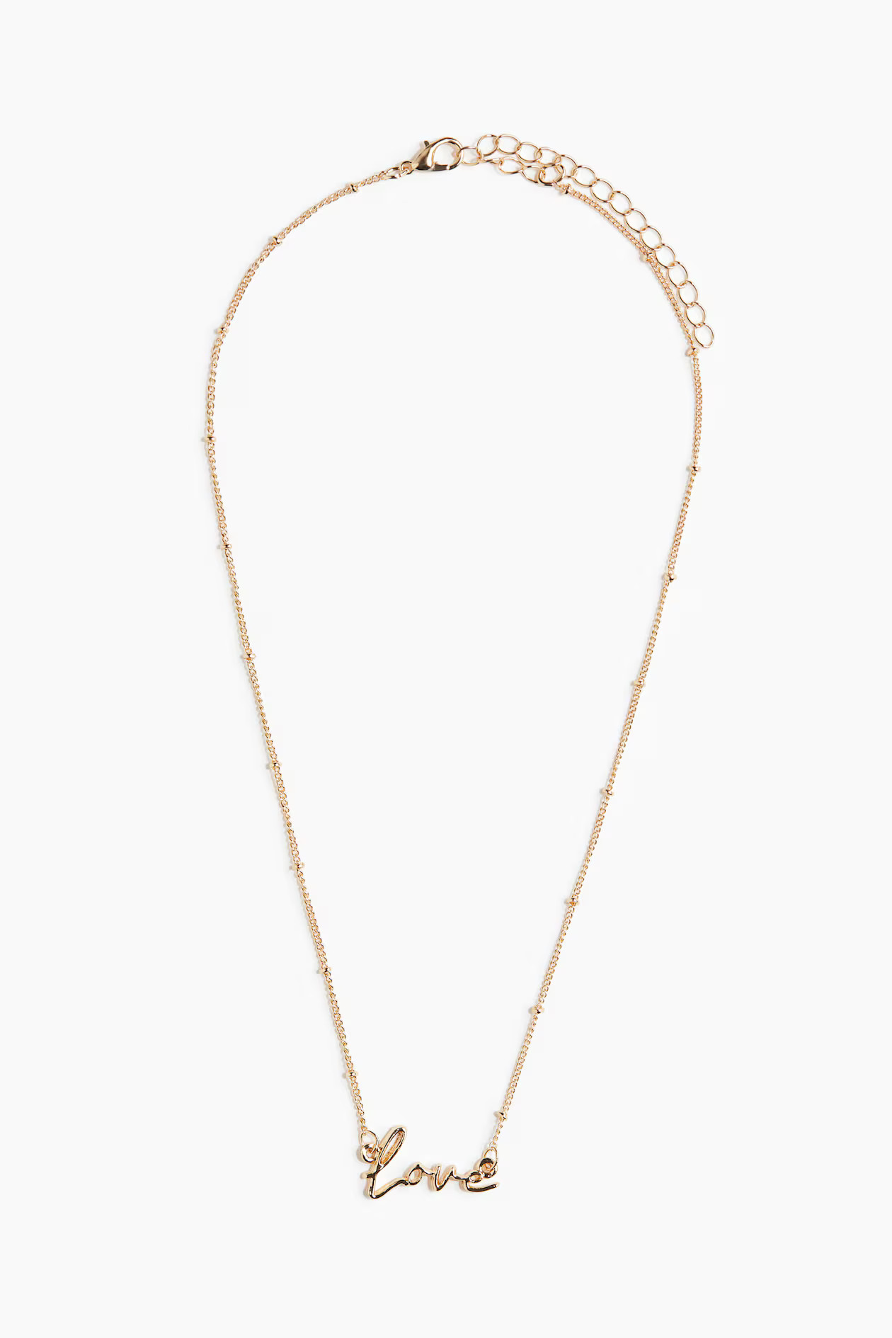 - Text-Motif Necklace - Gold-colored - Ladies | H&M US | H&M (US + CA)