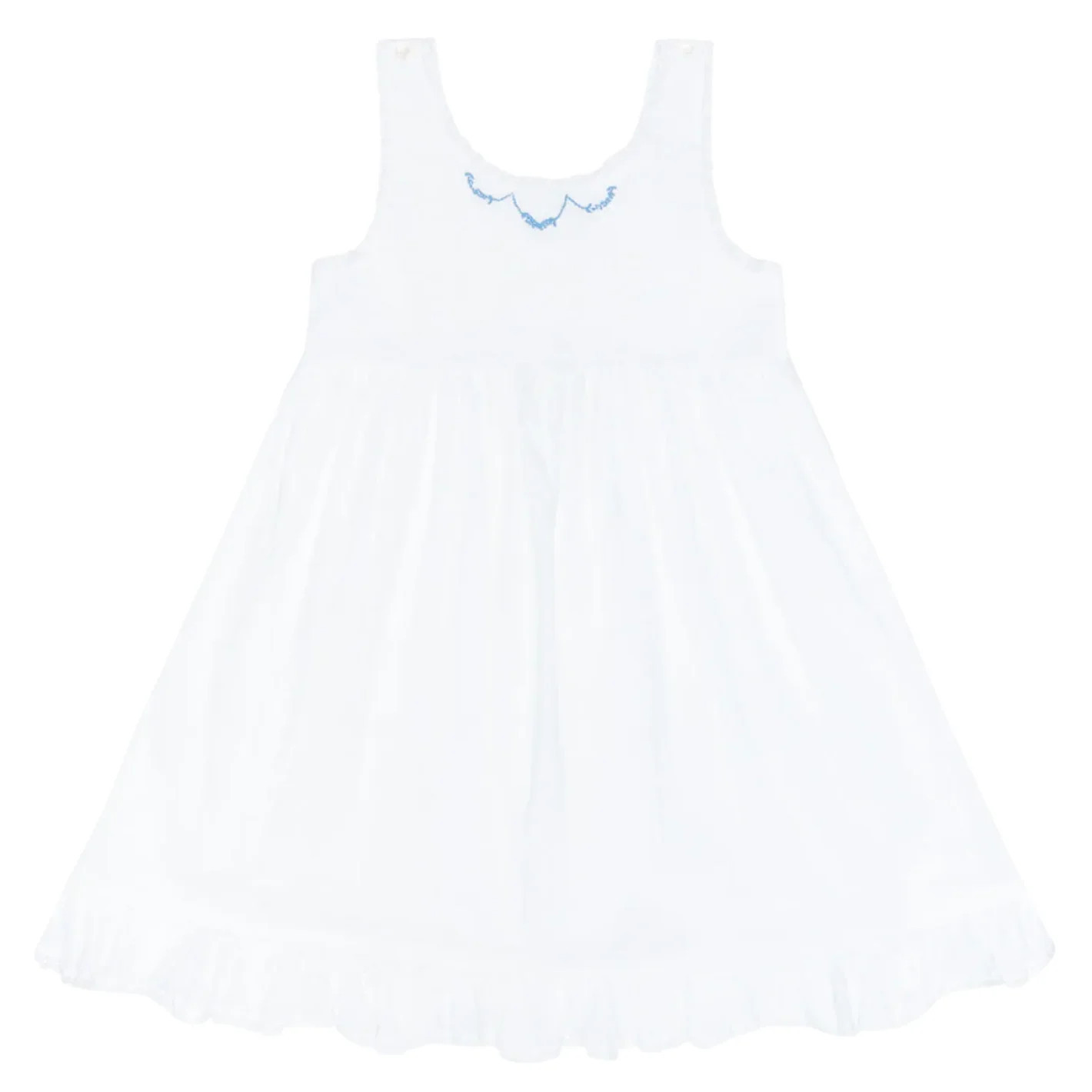 girls shell white simple dress | Minnow