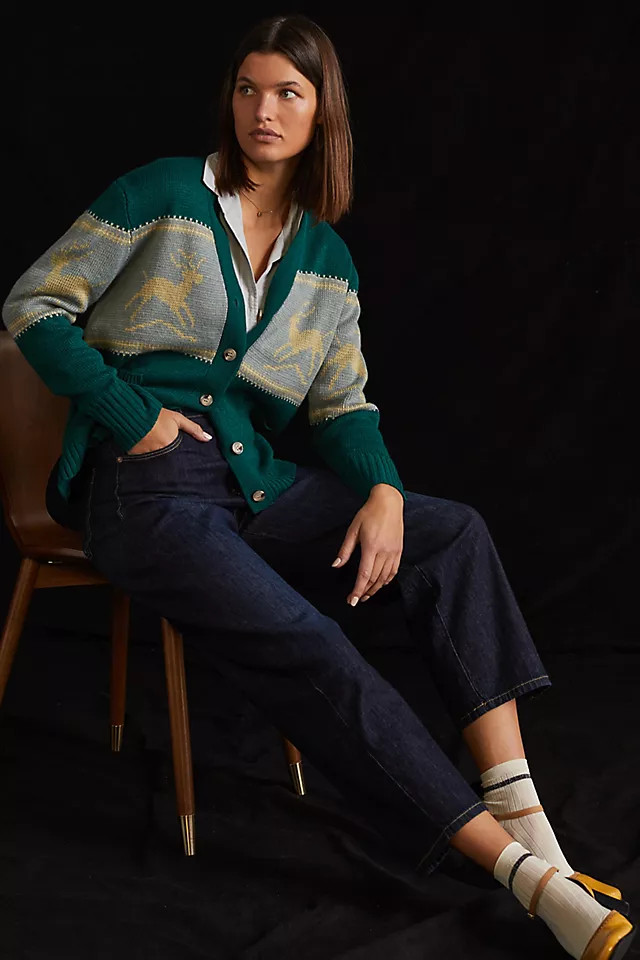 Reindeer Cardigan | Anthropologie (US)
