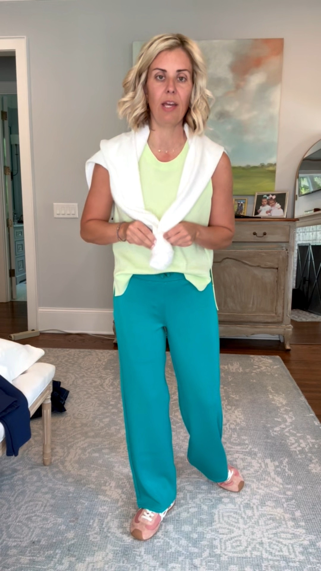 Spanx Air Essentials are just a yes in every way! Love to mix & match the colors. 

25% off full-price AE styles (8/26-8/30): Code AE25
• Non-AE styles: Code
CATHERINEXSPANX for 15% off + free shipping on 1st order

Top & 1/2 zip - xs
Slim Straight Pant - small petite 
Sneakers -  8 tts

#LTKmomlife #LTKOver40 #LTKPetite