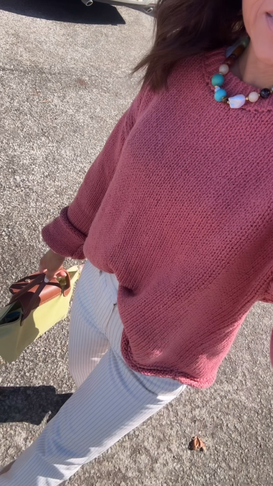 Today’s outfit of the day. What I’m wearing. Casual Friday style. 
Sweater XS. Jeans down 1 size, 24. Sneakers TTS. 

#LTKOver40 #LTKSeasonal