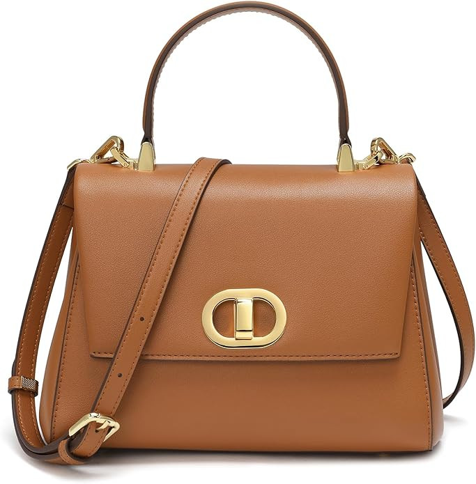 Top Handle Bag Fashion Leather Purses for Women with Multiple Internal Pockets Satchel Bag for La... | Amazon (US)