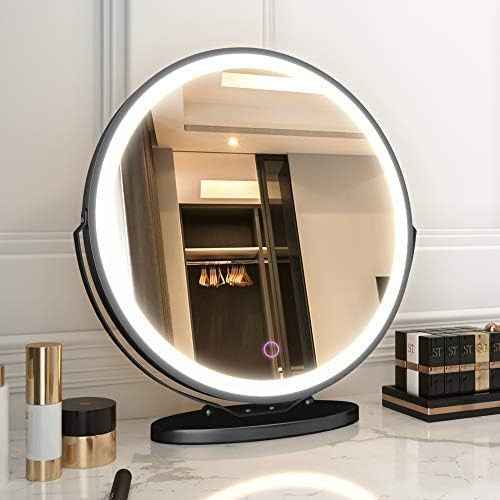 LVSOMT Vanity Makeup Mirror with Lights, 3 Color Lighting Dimmable LED Mirror, Touch Control, 360°Ro | Amazon (US)