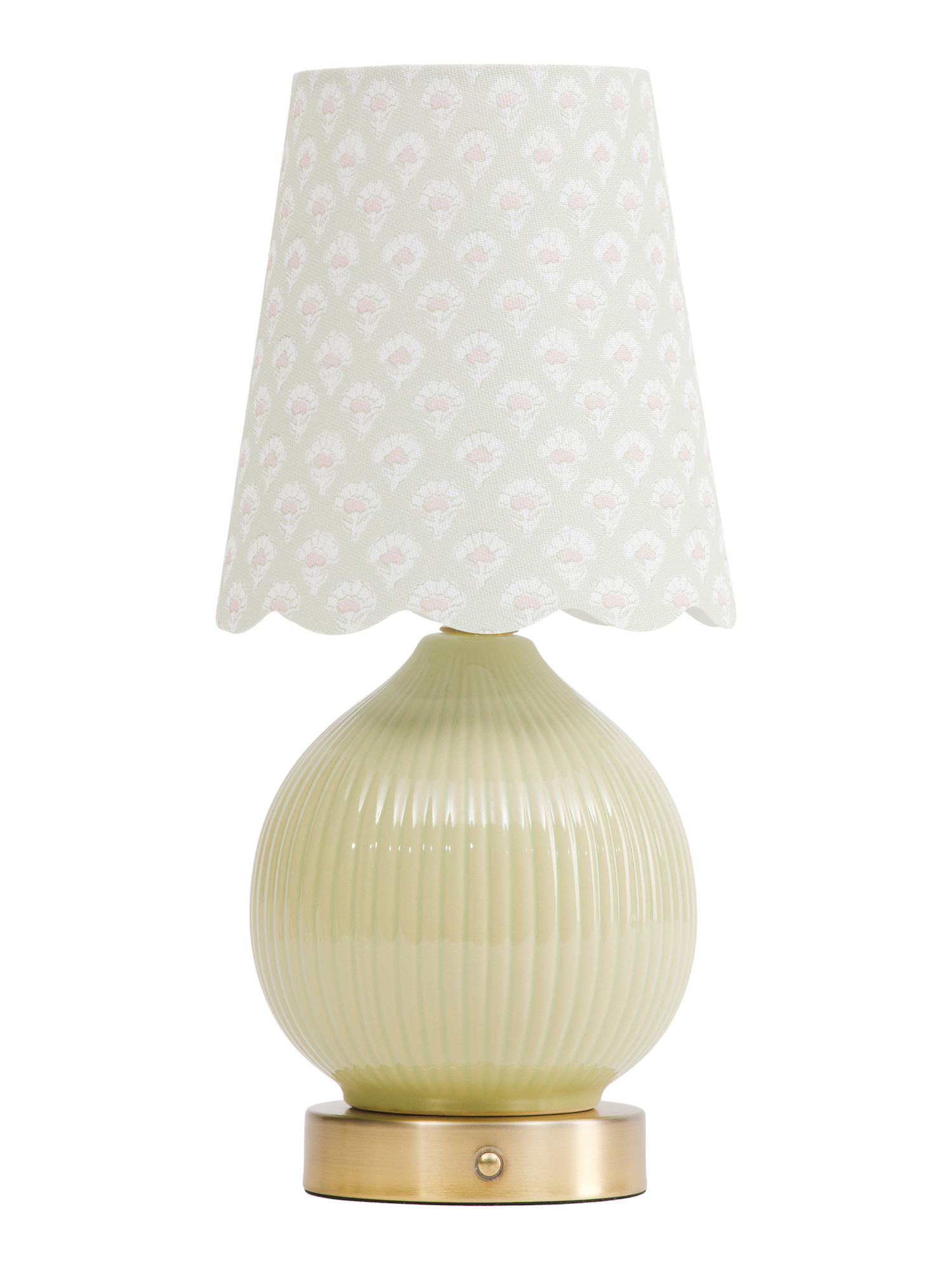 12x6 Scalloped Printed Shade Ceramic Rechargeable Touch Lamp | TJ Maxx