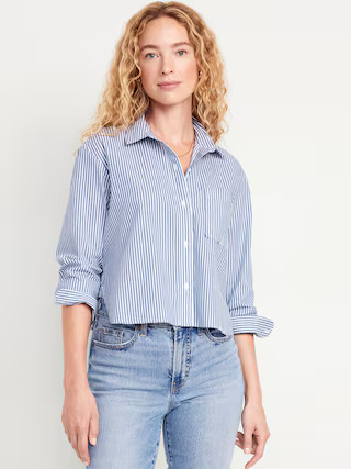 Button-Down Crop Shirt | Old Navy | Old Navy (US)