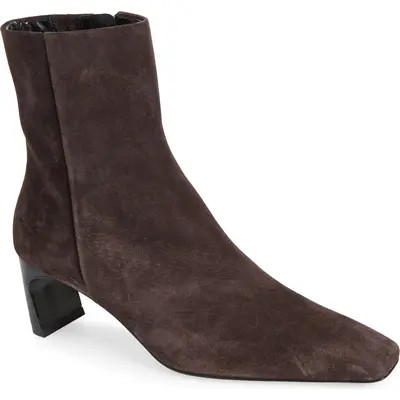 rag & bone Kai Genuine Calf Hair Ankle Boot in Dark Chocolate Suede at Nordstrom, Size 38.5 | Nordstrom