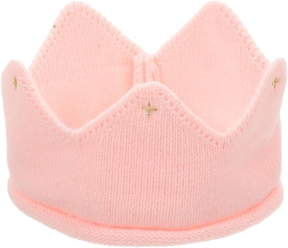 TOYANDONA 1pcs Baby Boy & Girl Birthday Party Knitted Crown Headband Toddler Knit Crochet Beanie ... | Amazon (US)