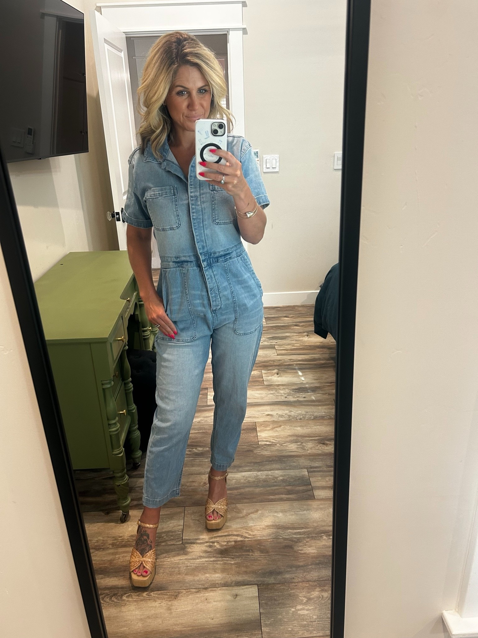 Dinner outfit in Paso! This Altard State jumpsuit is hard to find but I linked a few look a likes & some on the used market! Paired with the cutest Marc Fisher raffia platform heels. #fashion

#LTKgrwm #LTKootd