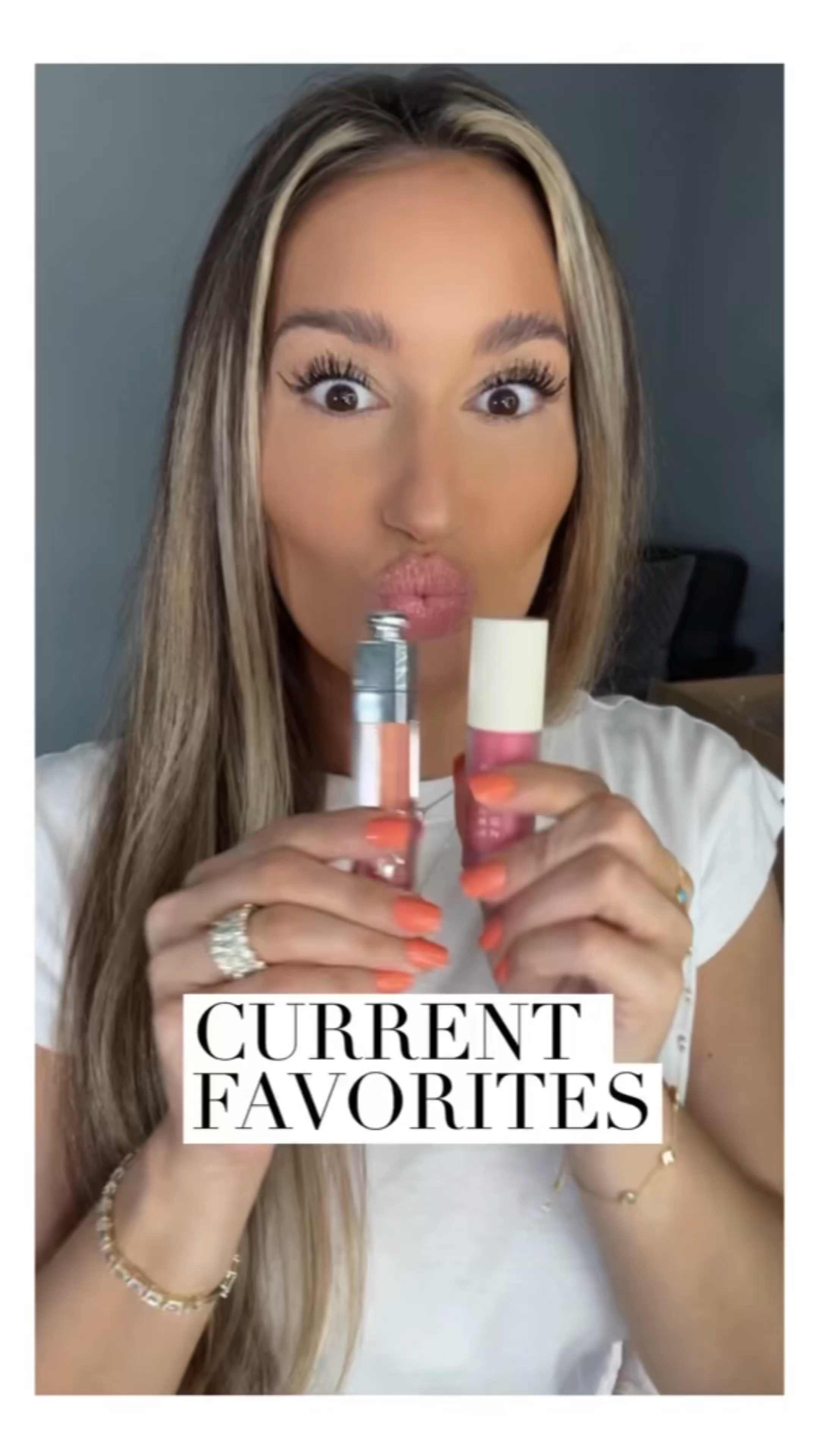 So obsessed with these!! 

1) Dior Rose Gold Shimmer + Summer Fridays Pink Cloud

2) Melinda Maria Hand Chain (SAVE w/ code RACHELR)

3) Lemme Burn 🔥 Supplement 

4) Hourglass Mascara 

5) ELF Primer 

6) Bioré Aqua Gel sunscreen (won’t clog pores- but you MUST get the Japan version) 

7) Rare Beauty Blush shade “Hope”

8) YSL Caffeinated Eye Cream 

9) Pink Stanley 

#LTKFindsUnder50 #LTKxelfCosmetics #LTKVideo