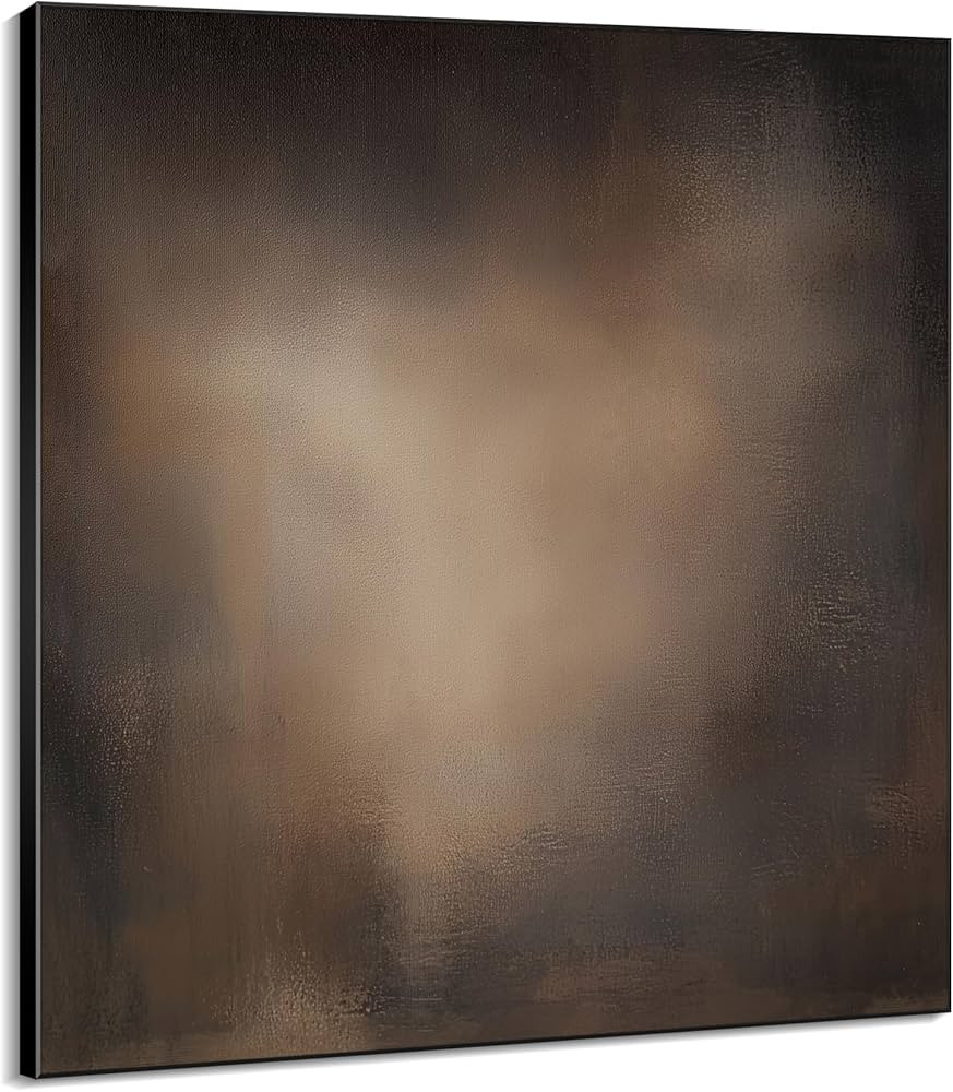 72"x72" Extra Large Framed Wall Art Print Decor Moody Brown and Black Toned Abstract Design Illus... | Amazon (US)