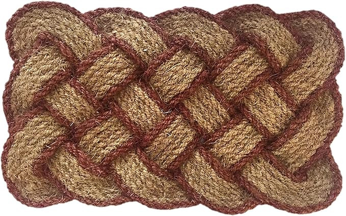 22" x 36" Lovers Knot Coir Indoor/Outdoor Doormat, Natural | Amazon (US)