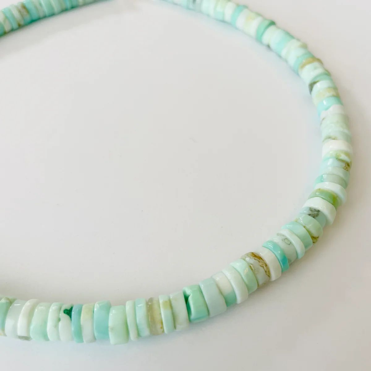 heishi cut robins egg opal candy necklace | Theodosia Jewelry