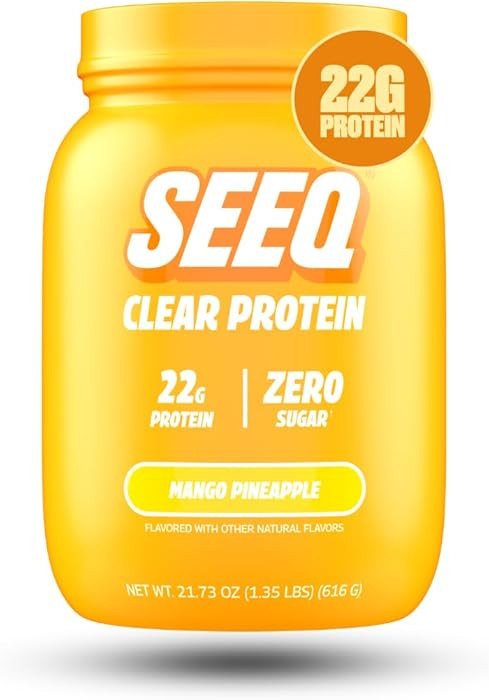 SEEQ Clear Whey Isolate Protein Powder, Mango Pineapple - 22 Servings, 22g Protein Per Serving - ... | Amazon (US)