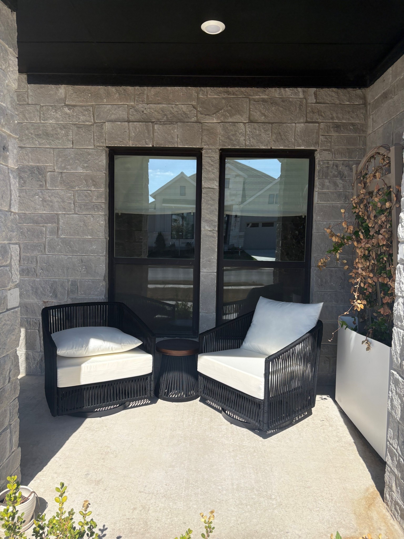 Black and white outdoor furniture. Three-piece stuff that includes two chairs, and a side table. Under $400 and there’s a coupon. Get your outdoor space is ready for warmer weather!

#LTKSeasonal #LTKSpringSale #LTKHome