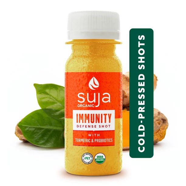 Suja Juice Immunity Defense Shot, Organic Cold Pressed Juice 1.7 oz, with Turmeric and Probiotics | Walmart (US)