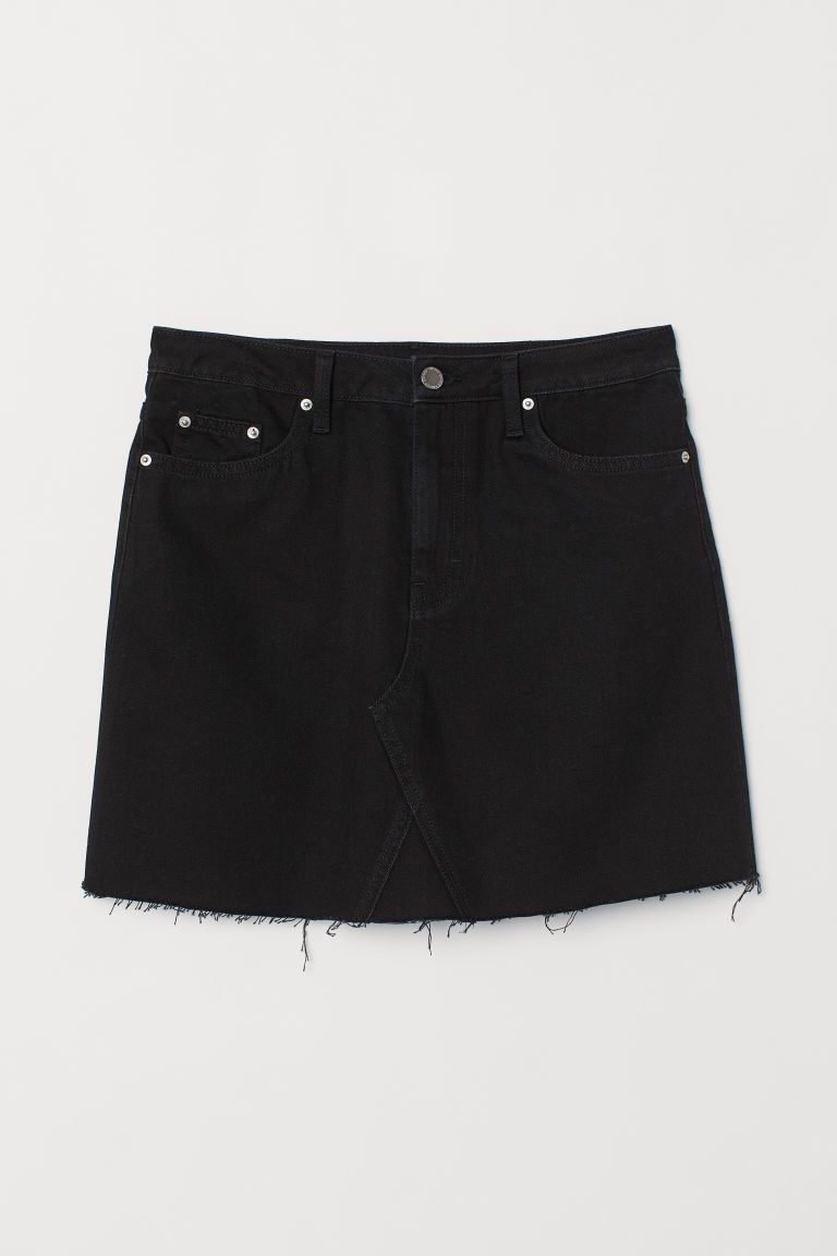 H & M - Denim Skirt - Black | H&M (US + CA)